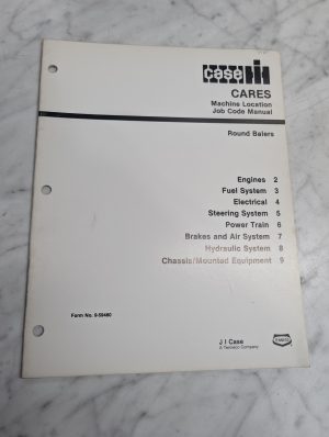 Case Cares Machine Location Job Code Manual Round Balers 9-59480