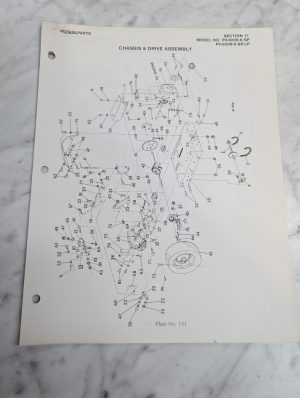 Parker Sweeper Repair Parts List Sheets Catalog Model Pv-8208-K-Sp-Lp