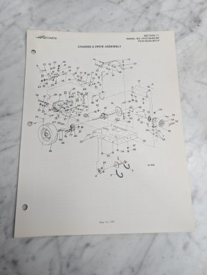 Parker Sweeper Repair Parts List Sheets Catalog Model Pv-8108-Ak-Sp-Lp