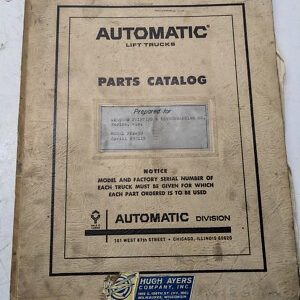 Automatic Fork Lift Truck Parts List Book Manual Ff-E-30 Catalog