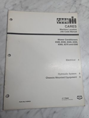 Case Cares Machine Location Job Code Manual Mower Conditioner 8320 8350 8380