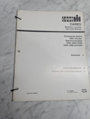 Case Cares Machine Location Job Code Manual 8500 Series Rectangular Balers