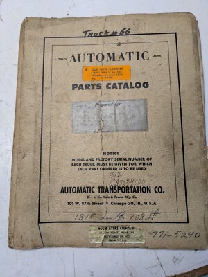 Automatic Fork Lift Truck Parts List Book Manual Ff E 20 Catalog Type