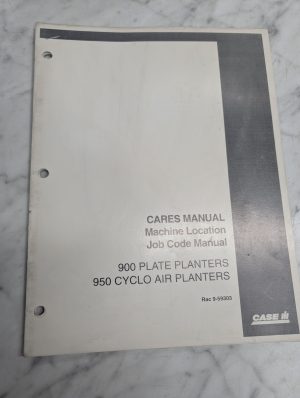 Case Cares Machine Location Job Code Manual 900 950 Planters 9-59303 Cylco Air