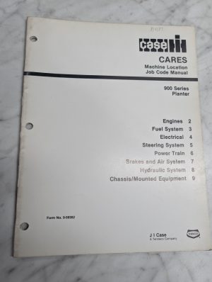 Case Cares Machine Location Job Code Manual 900 Series Planters 9-59302