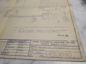 Cone Automatic Machine Tool Tk Conomatic Electrical Wiring Diagram Drawing Print