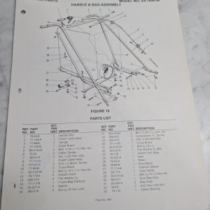 Parker Sweeper Repair Parts List Pages Catalog Model Sv-7830-Sp