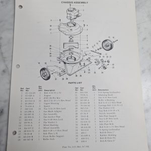 Parker Sweeper Repair Parts List Pages Catalog Model Sv-7830