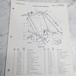 Parker Sweeper Repair Parts List Pages Catalog Model Sv-7930-Sp