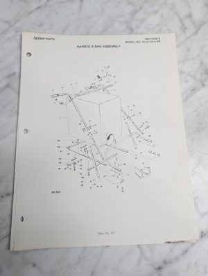 Parker Sweeper Repair Parts List Pages Catalog Model Sv-8130-A-Sp