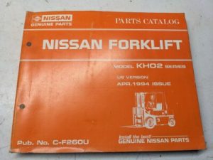 Nissan Fork Lift Truck Kh02 1994 Parts List Book Manual Catalog Us C-F260U