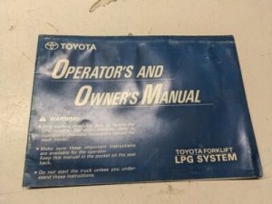 Toyota Operators Owners Manual Lpg Systems Forklift