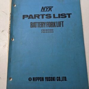 Nyk Parts List Book Manual Battery Forklift Fe3000 Fe4000