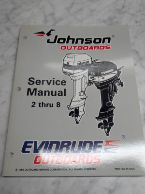 Omc Johnson Evinrude Service Manual "Eu" 2 Thru 8 Hp #507261