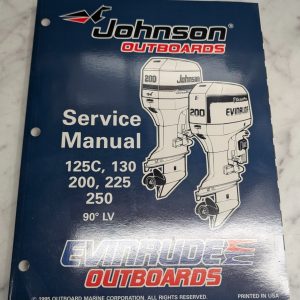 Omc Johnson Evinrude Service Manual "Ed" 125C 130 200 225 250 Hp 90° Lv #507128