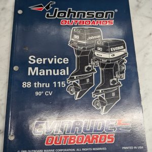 Omc Johnson Evinrude Service Manual "Ed" 88 Thru 115 Hp 90° Cv #507126 1995