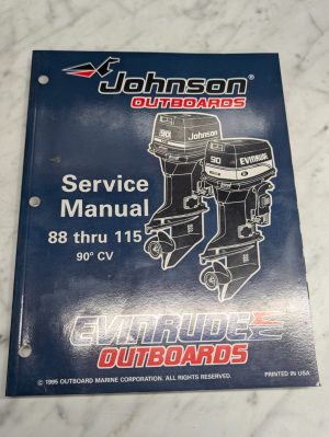 Omc Johnson Evinrude Service Manual "Ed" 88 Thru 115 Hp 90° Cv #507126 1995