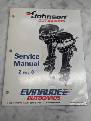 Omc Johnson Evinrude Service Manual "Eo" 2 Thru 8 Hp #503145