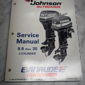 Omc Johnson Evinrude Service Manual "Eo" 9.9 Thru 30 Hp 2 Cylinder #503146