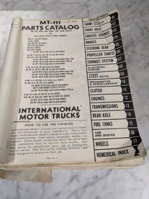 International Truck Ih Parts List Manual Catalog Mt-111 F T 1900 2000 D Fd 1964