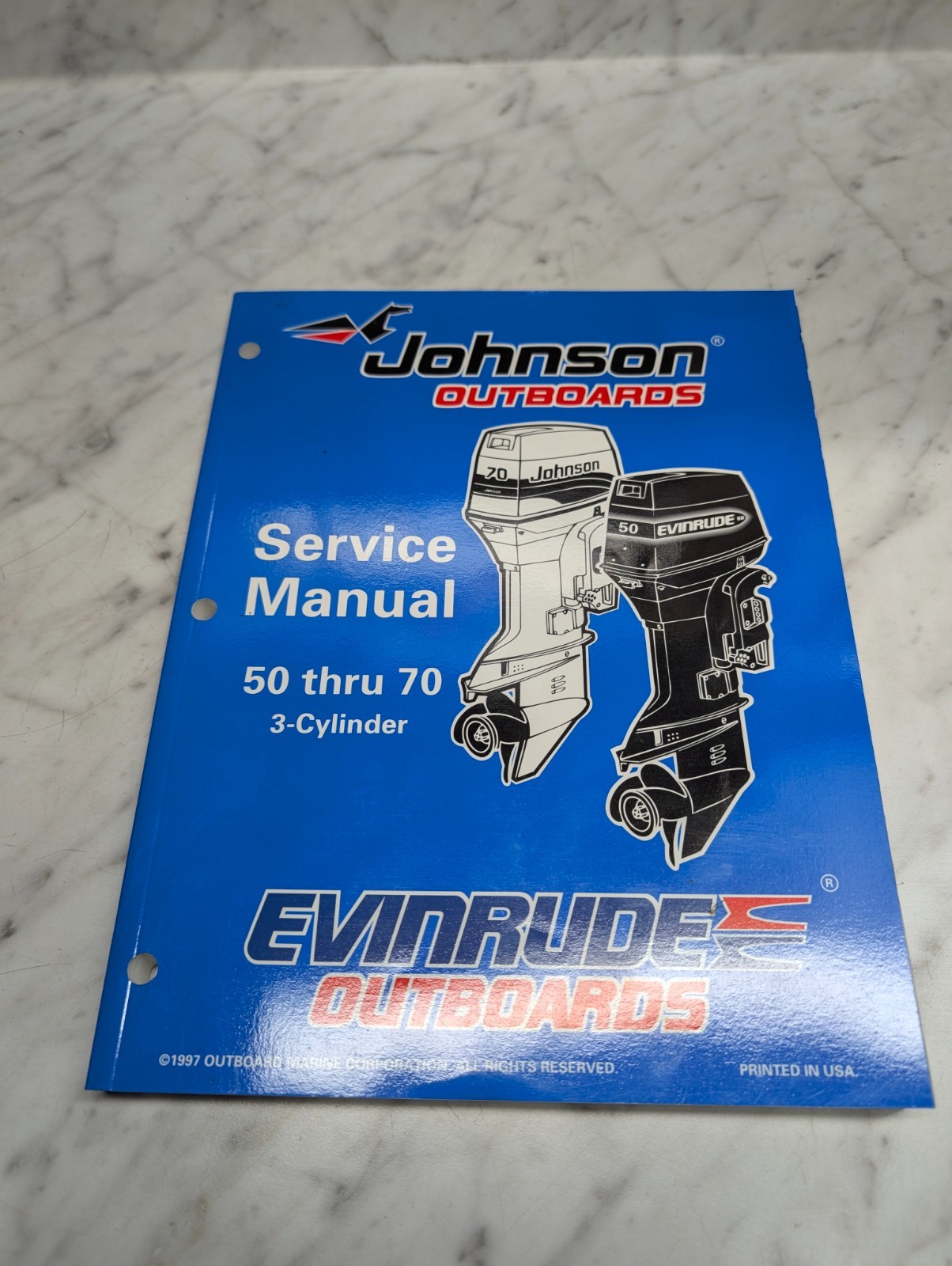 Omc Johnson Evinrude Service Manual "Ec" Models 50 Thru 70 Hp 3 Cylinder #520208