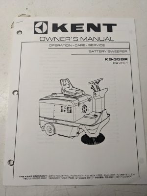 Kent Operating Maintenance Manual Parts List Book Sweeper Ks-35Br