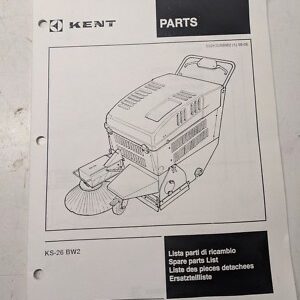 Kent Spare Parts List Book Manual Ks-26 Bw2 Sweeper 1998