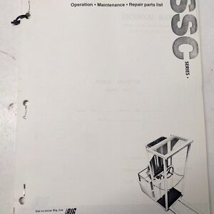 Big Joe Lift Truck Operating Maintenance Parts List Manual Ssc Series Ssc373