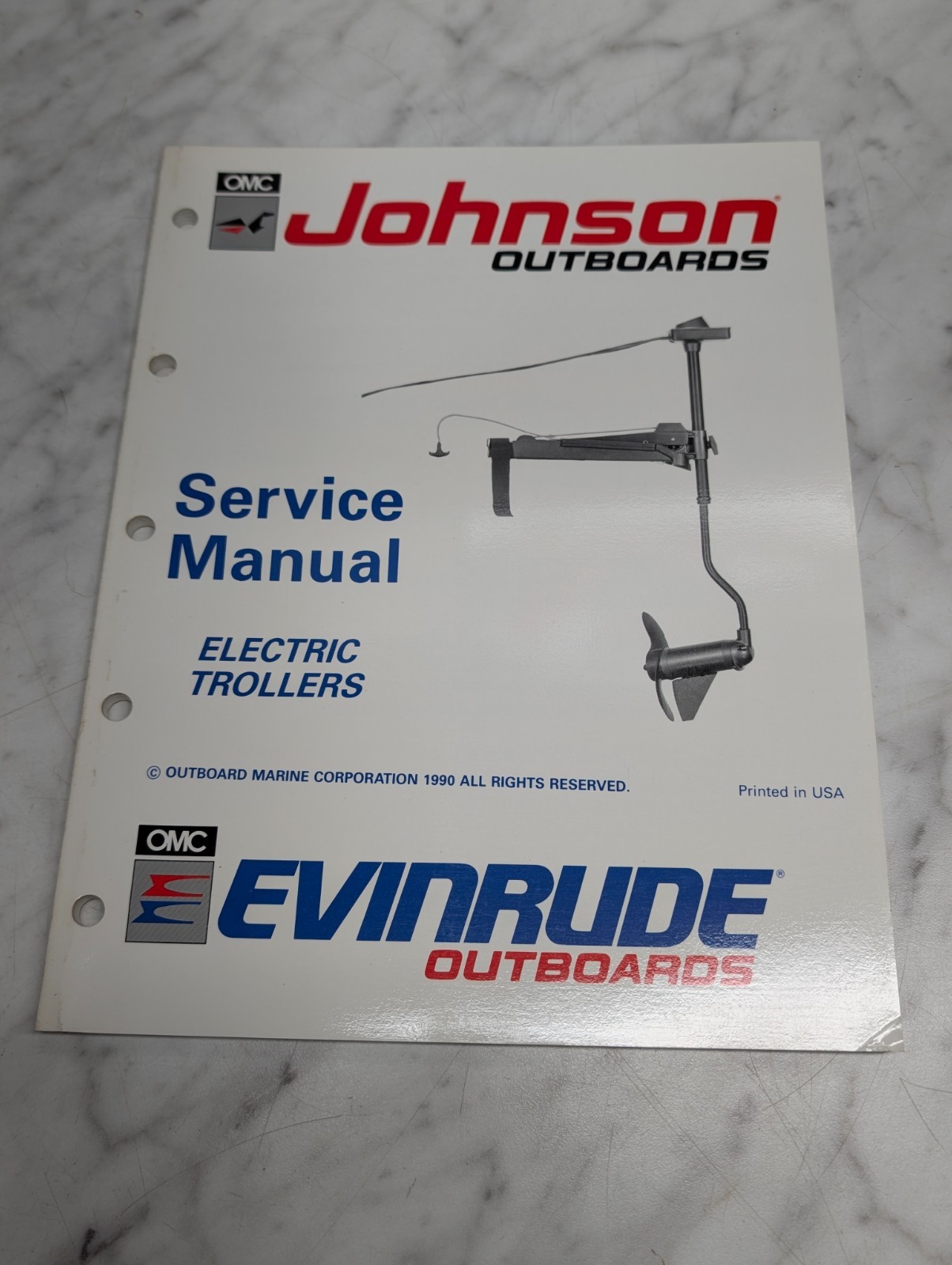 Omc Johnson Evinrude Service Manual Ei Models Electric Trolling Outboard #507944