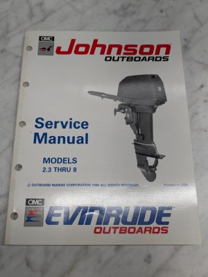 Omc Johnson Evinrude Service Manual "Ei" Models 2.3 Thru 8 Hp #507945