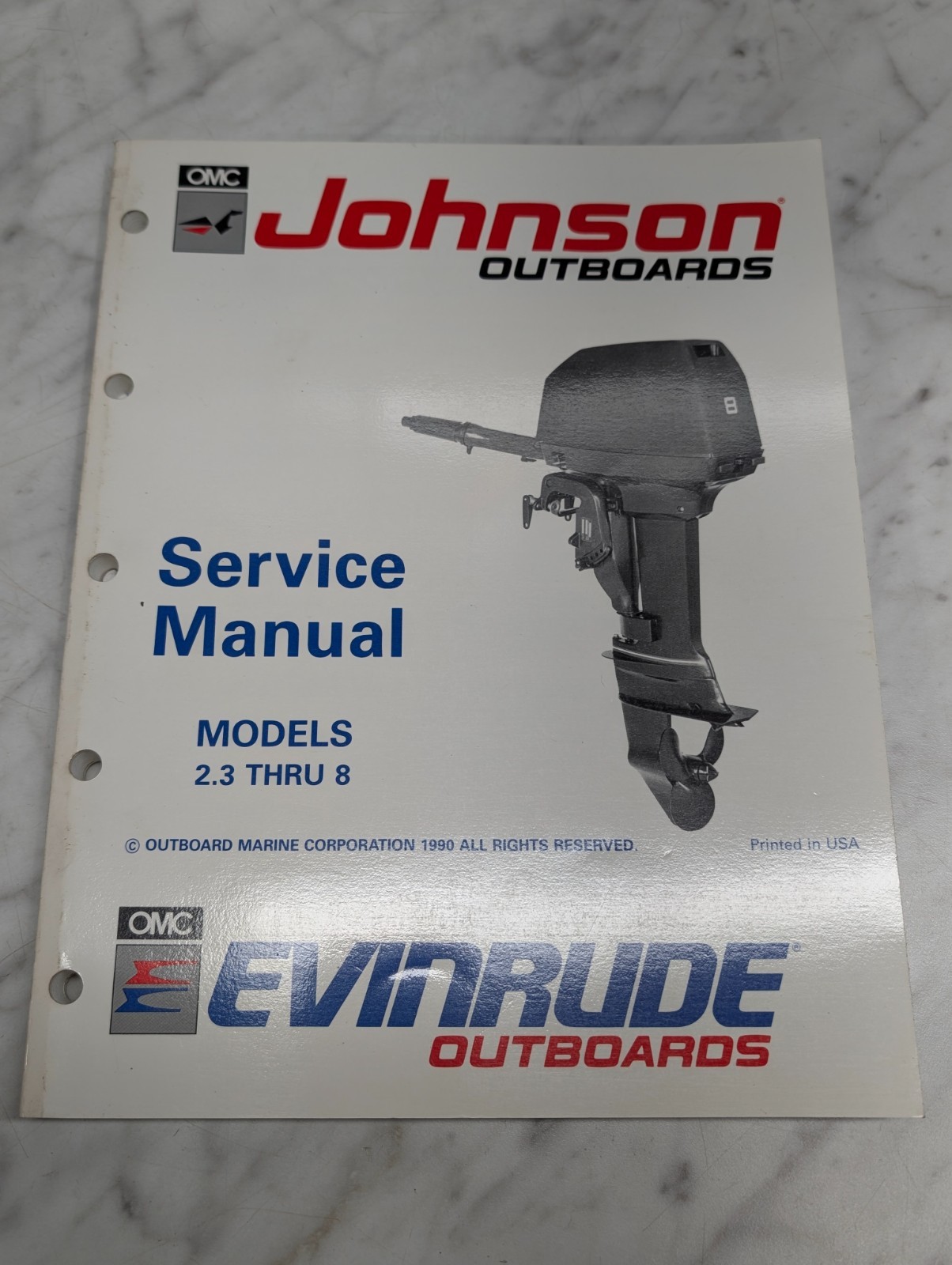 Omc Johnson Evinrude Service Manual "Ei" Models 2.3 Thru 8 Hp #507945