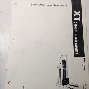 Big Joe Lift Truck Operating Maintenance Parts List Manual Xt Challenger Series