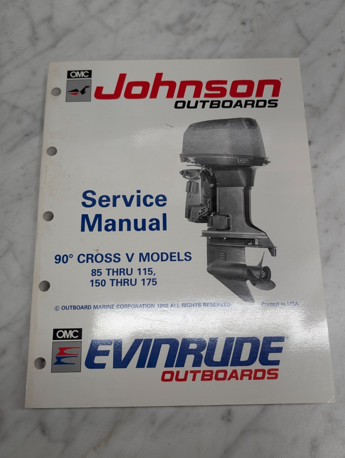 Omc Johnson Evinrude Service Manual Ei 90° Cross V Models 85-115 150-175 507949