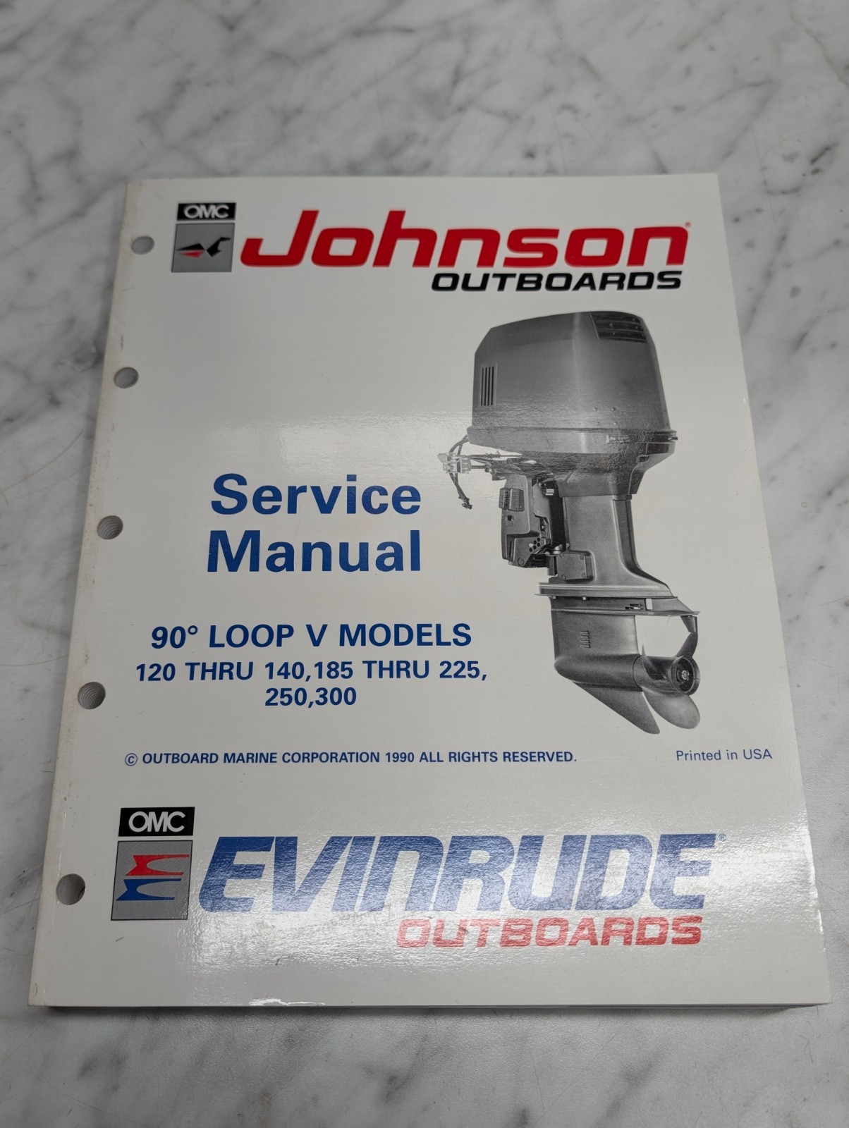 Omc Johnson Evinrude Service Manual "Ei" 90° Loop V Models 120-300 Hp #507951
