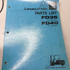 Mitsubishi Fork Lift Truck Parts List Book Catalog Fd 35 40 1981 Catalog
