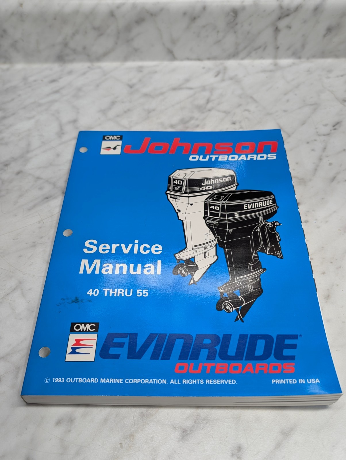 Omc Johnson Evinrude Service Manual "Er" 40 Thru 55 Hp #500608