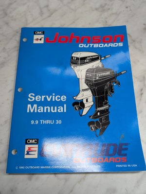 Omc Johnson Evinrude Service Manual "Er" Models 9.9 Thru 30 Hp #500607