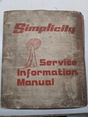 Simplicity Complete Service Information Manual 1957-81 & Parts Xref List