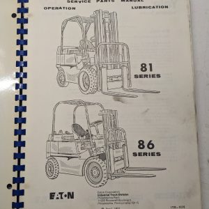 Yale Fork Lift Truck Maintenance Manual Parts List 81 86 Series 1971