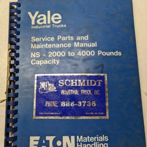 Yale Forklift Maintenance Manual Parts List Ns 020 030 040 1975 Narrow Isle