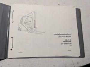 Linde Fork Lift Truck Operating Instructions Owner Manual H 30 T 35 Diesel 2003