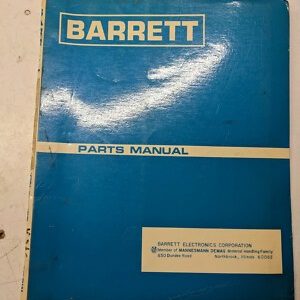 Barrett Fork Lift Truck Parts List Book Manual Wex Hs W 12 Volt