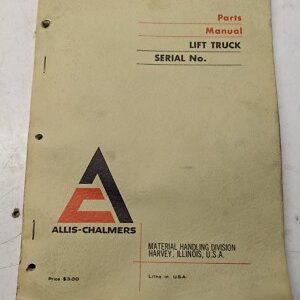 Allis Chalmers Parts List Manual Fl 30 40 50 24 Ps Fork Lift Truck 1968