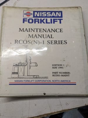 Nissan Forklift Maintenance Manual Rcos(N)-1 Series Shop Book Truck 1995