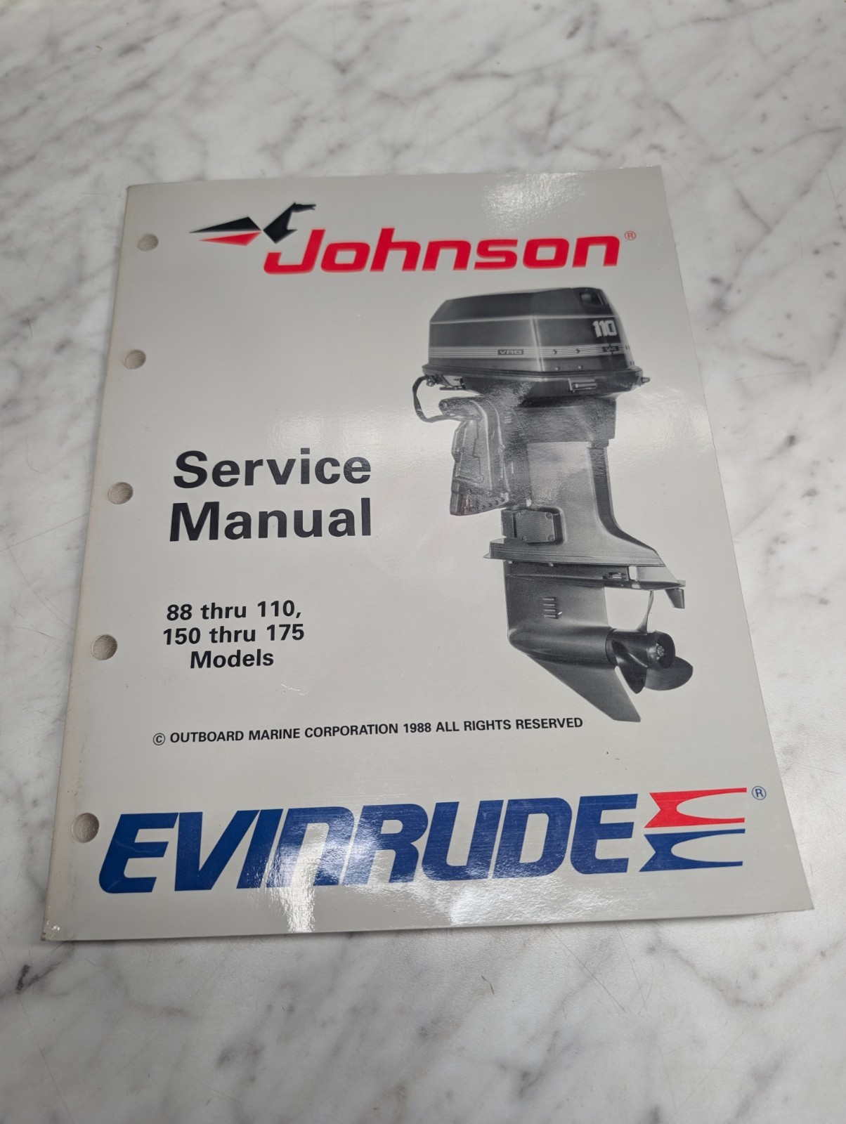 Johnson Evinrude Omc Service Manual "Ce" Models Cross V Cv 88 Thru 175 Hp 507757