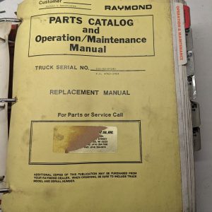 Raymond Fork Lift Truck Parts Operation Maintenance Service Manual 150 160 1992
