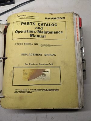 Raymond Fork Lift Truck Parts Operation Maintenance Service Manual 150 160 1992