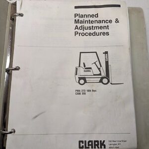 Clark Fork Lift Truck Service Repair Manual C500 355 Pma 273 1983