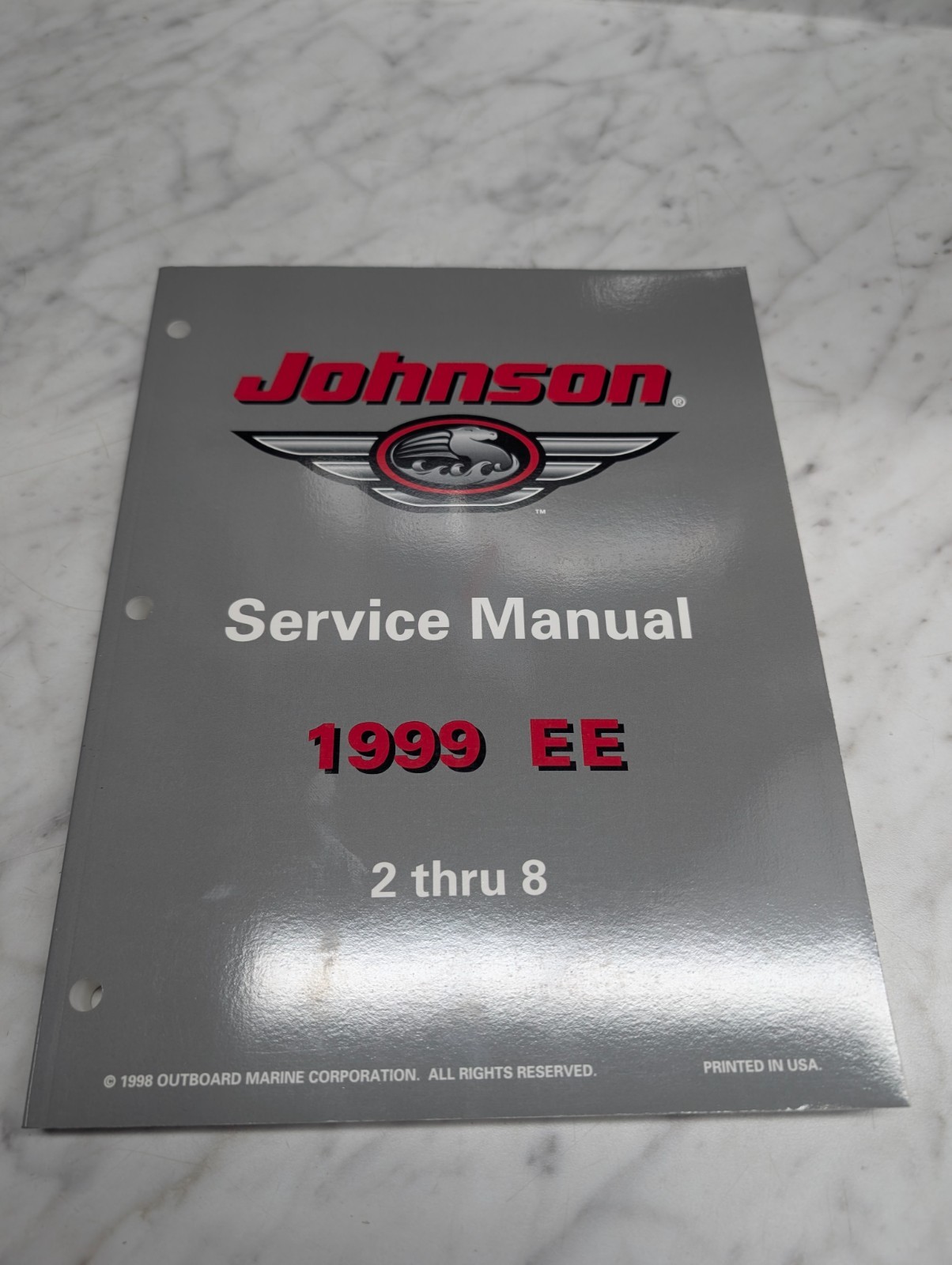 Johnson Evinrude Omc Service Manual "Ee" Models 2 Thru 8 Hp #787027
