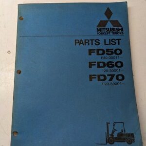 Mitsubishi Fork Lift Truck Parts List Book Manual Fd 50 60 70 Catalog